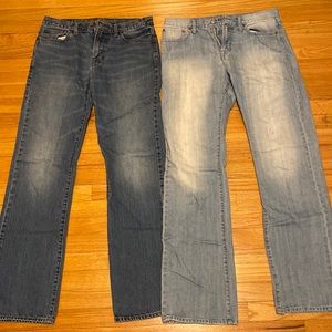 2 Pair Mens American Eagle Bootcut Jeans